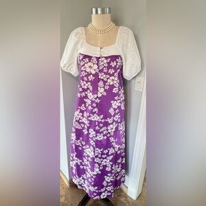 100% Cotton Fashions by Loke Honolulu Hawaii Dress Eyelet Top 8